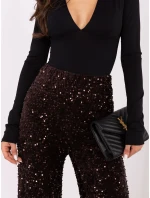 Spodnie MI SP model 21749888 ciemny brązowy - FPrice Spodnie MI SP model 21749888 ciemny brązowy - FPrice