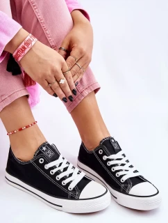 Dámské klasické tenisky černé a bílé Ecoma