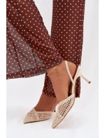 Sandále na podpätku model 224499 Vykročte štýlovo