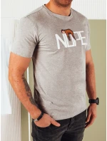 Pánské šedé tričko s potiskem Dstreet RX5355