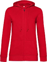 B&C Inspire Zipped Hood /women_° Dámska mikina s kapucňou 01.W36B červená