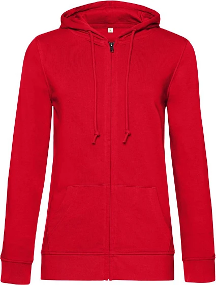 B&C Inspire Zipped Hood /women_° Dámska mikina s kapucňou 01.W36B červená