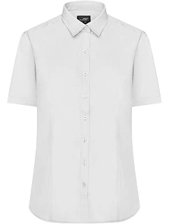 JN 679 Popelínová halenka s krátkým rukávem model 22488222 white - Daiber