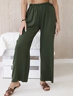 Široké nohavice khaki