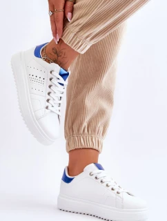 Damskie Sportowe Buty Biało-Niebieskie Be First!