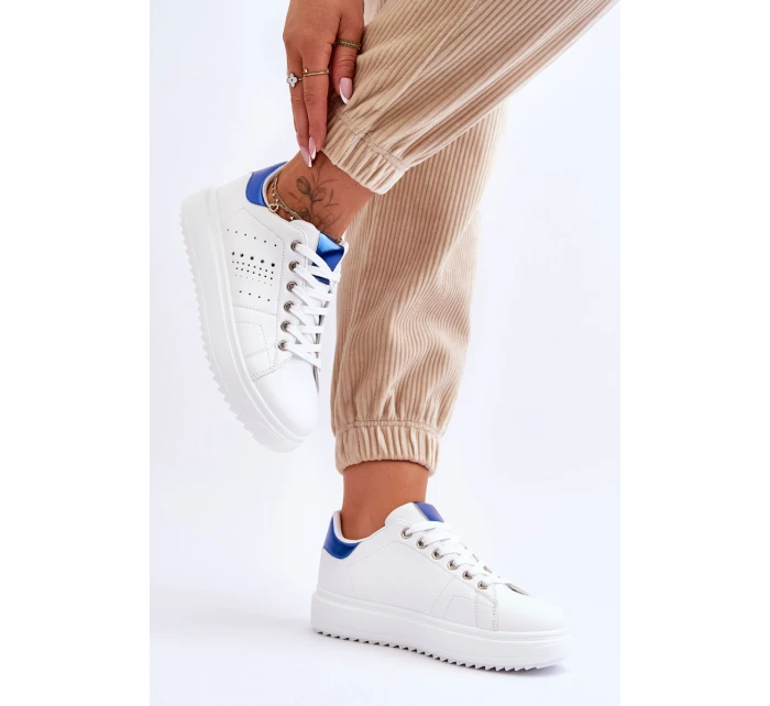 Damskie Sportowe Buty Biało-Niebieskie Be First! Damskie Sportowe Buty Biało-Niebieskie Be First!