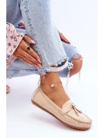 Klasické semišové mokasíny Béžová Good Time