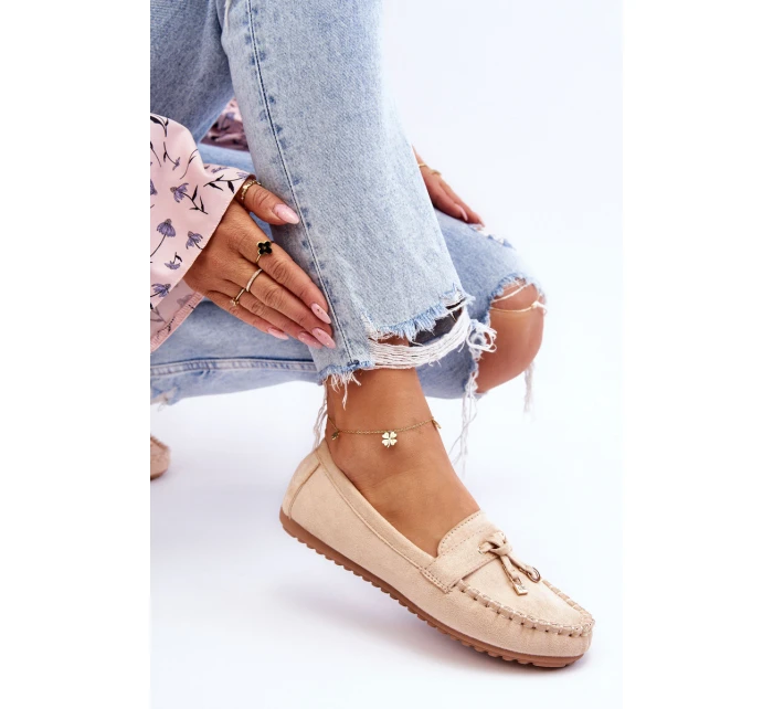 Klasické semišové mokasíny Béžová Good Time