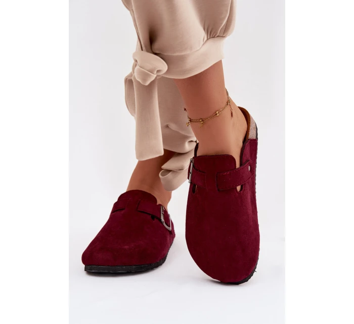Dámské chodítka s přezkou Bordó Delirisse Dámské chodítka s přezkou Bordó Delirisse