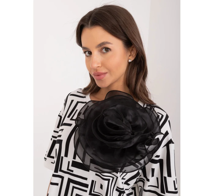 Dámska blúzka LK BZ 509697.27 Ecru s čiernou - FPrice