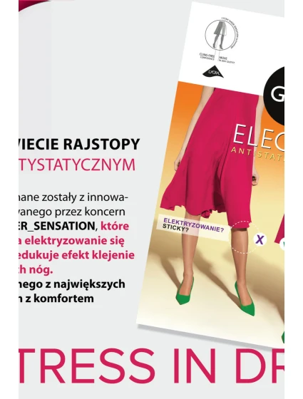 Hladké dámske pančuchové nohavice ELECTRA - 17 DEN (Antistatická lycra)