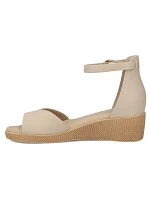 Dámské kožené sandály na platformě béžové Filippo model 22150260
