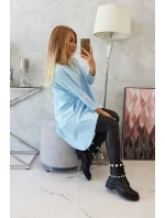 Oversize halenka v modré barvě