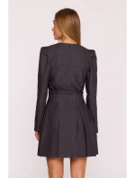 M884 Džínsové šaty - grafitové