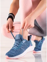 Praktické dámske tenisky modré bez podpätku Praktické dámske tenisky modré bez podpätku