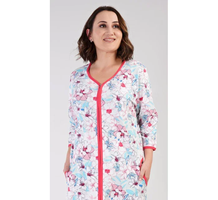 Dámské domácí šaty s tříčtvrtečním rukávem model 18316210 - Vienetta