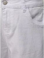Jeansy damskie fit z wysokim stanem białe model 22144350 - FashionStreet