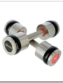 Chrómové činky 2x7 kg silikónové prvky HMS HH07