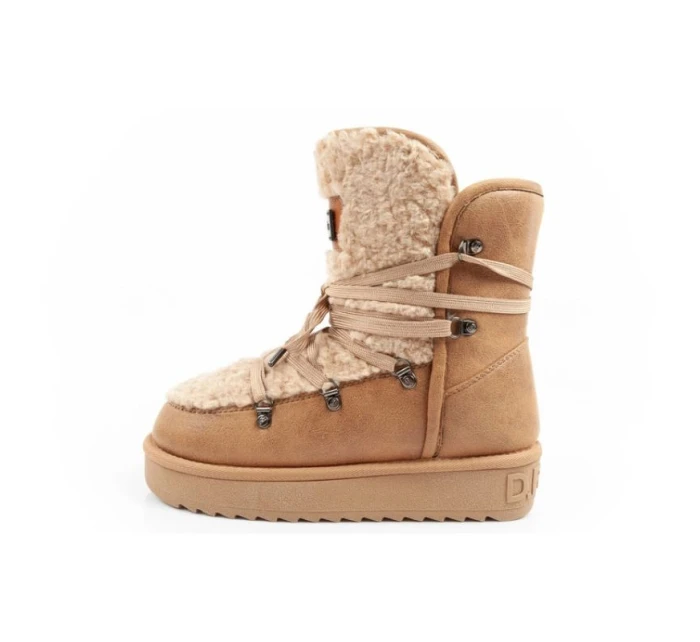 snow boots winter fashion  brown beige dámské model 21395269 - D.Franklin