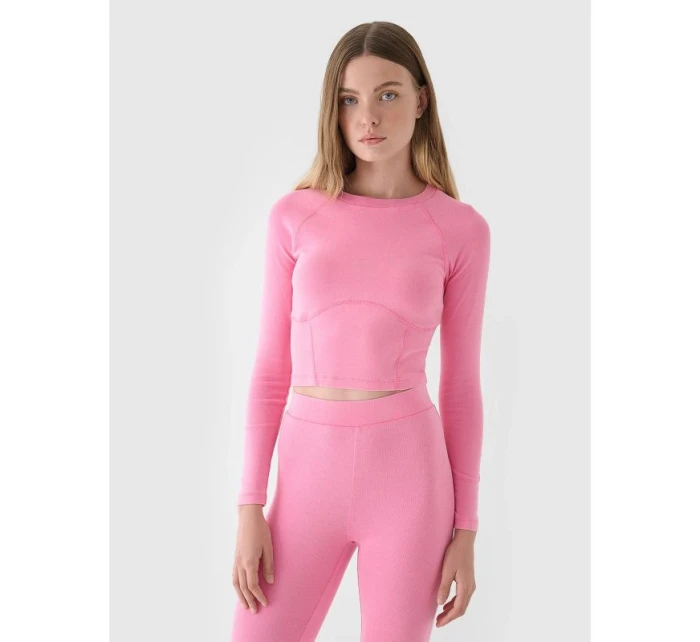 Dámské hladké tričko s dlouhým rukávem model 21432511 - 4F