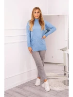 Stojanový sveter modrý