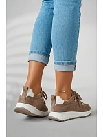 Dámské kožené semišové tenisky Hnědé Bemela