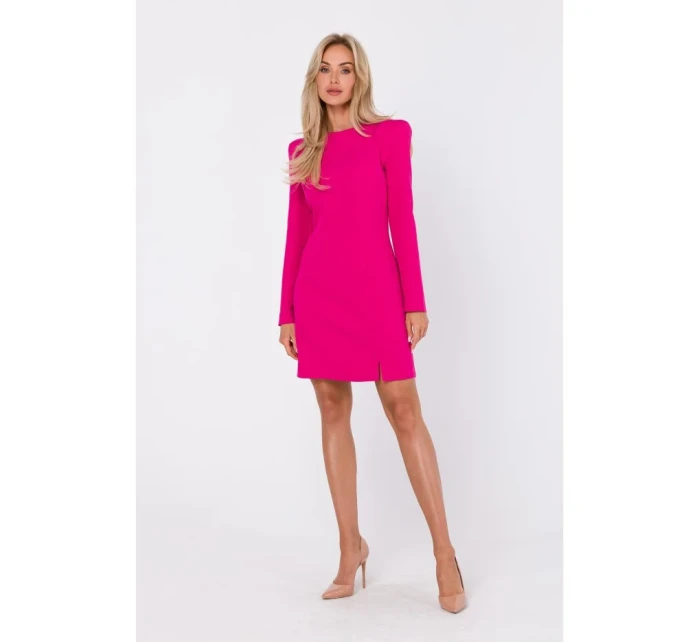M755 Šaty s modelujúcim prešívaním - fuchsiová