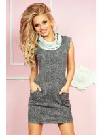 Dámske športové šaty bavlnené GOLF s rolákom krátke sivé - Šedá - Numoco Dámske športové šaty bavlnené GOLF s rolákom krátke sivé - Šedá - Numoco