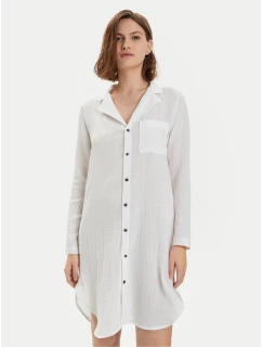 Dámska nočná košeľa 000QS7141E 100 biela - Calvin Klein