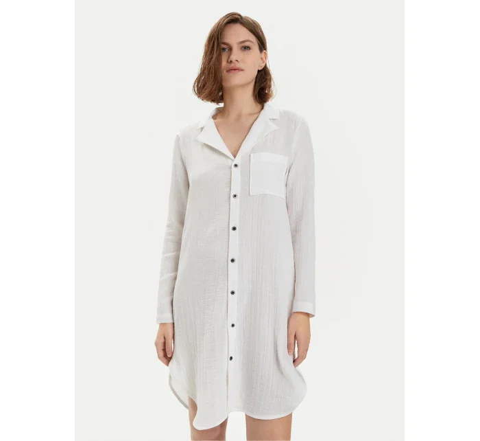 Dámska nočná košeľa 000QS7141E 100 biela - Calvin Klein Dámska nočná košeľa 000QS7141E 100 biela - Calvin Klein