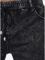 Pánske džínsové nohavice jogger čierne FashionStreet UX3944