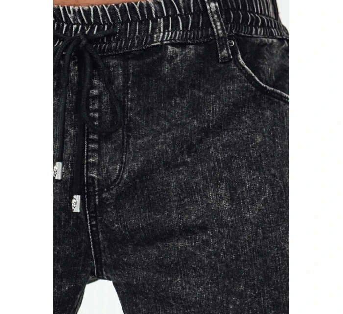 Pánske džínsové nohavice jogger čierne FashionStreet UX3944