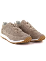 Dámske semišové kožené poltopánky svetlohnedé Sergio Leone SP001