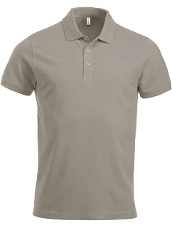 Classic S/S Pánské piqué polo z těžké bavlny silver model 22457084 - Clique