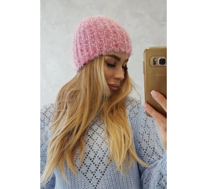 Dámska čiapka Cina K259 tmavo ružová