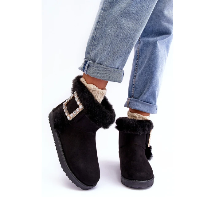 Śniegowce Ocieplane Z Klamrą Czarne Dulca Śniegowce Ocieplane Z Klamrą Czarne Dulca