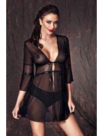 Černé negližé model 17600880 + kalhotky ZDARMA! - Anais