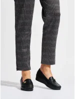 Trendy dámské mokasíny černé na klínku Trendy dámské mokasíny černé na klínku