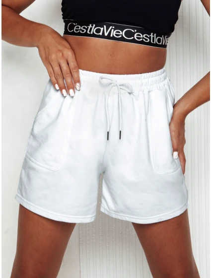 Dámské teplákové šortky white Dstreet model 21979506 - FashionStreet
