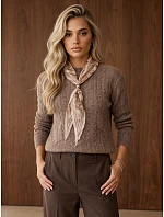 Sweter damski z apaszką fango FashionStreet MY2671