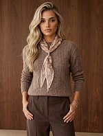 Sweter damski z apaszką fango FashionStreet MY2671