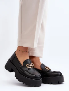 Zazoo 20164 Damskie Loafersy Ze Skóry Naturalnej Czarne