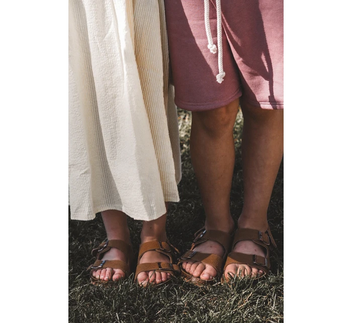 Sandałki Dziecięce Na Korkowej Platformie Zapinane Na Rzep Camel Rorria