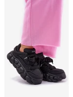 Dámské Kožené Tenisky Na Masivní Platformě model 21692679 Černé - Goe