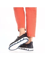 W modrá kožená polobotka s podrážkou model 19737391 - Rieker W modrá kožená polobotka s podrážkou model 19737391 - Rieker