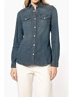 K Denim halenka s dlouhým rukávem 20.K blue model 22509896 - Kariban K Denim halenka s dlouhým rukávem 20.K blue model 22509896 - Kariban