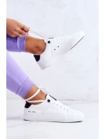 Kožené tenisky Big Star model 21580472 bílé a Černá - Big Star Shoes Kožené tenisky Big Star model 21580472 bílé a Černá - Big Star Shoes