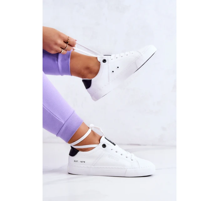 Kožené tenisky Big Star model 21580472 bílé a Černá - Big Star Shoes Kožené tenisky Big Star model 21580472 bílé a Černá - Big Star Shoes