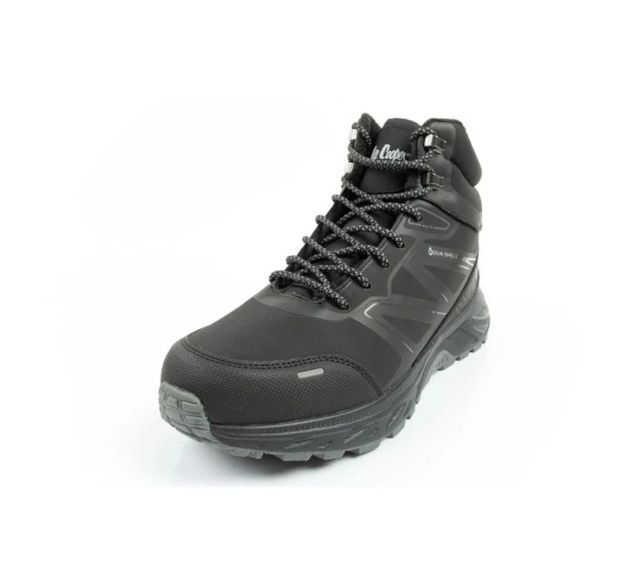 Lee Cooper pánské zimní trekové boty zateplené nepromokavé černé