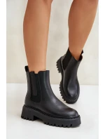 Kožené Zateplené Kozačky Chelsea Dámské Big Star model 21677544 Černé - Big Star Shoes